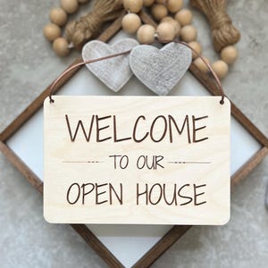 Welcome To Our Open House Sign | Sign for Realtor | Realtor Sign | Open House Shoe Covers Sign | Open House Sign | Real Estate Items