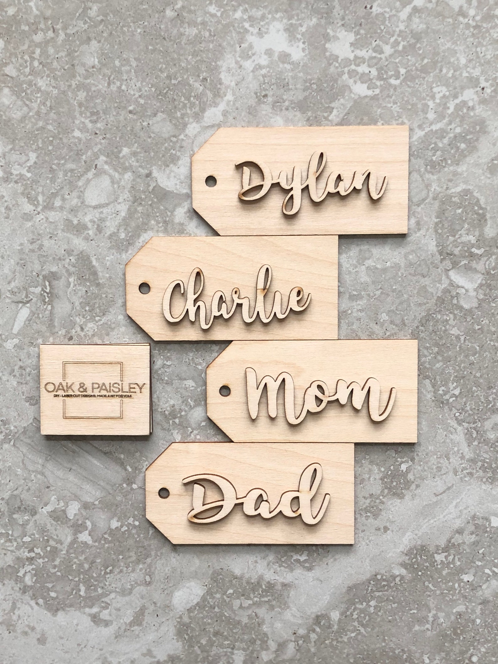 DIY Wooden TAGS and NAMES Christmas Wood Gift Tag Etsy