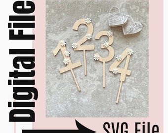 SVG One Daisy Cake Topper | Cake Smash SVG | Baby's First Birthday SVG ...