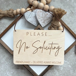 No Soliciting Sign | Do Not Ring Bell Door Sign | Please Don&#39;t Knock Front Door Sign | Funny Front Door Sign | Do Not Ring Sign | Door Sign