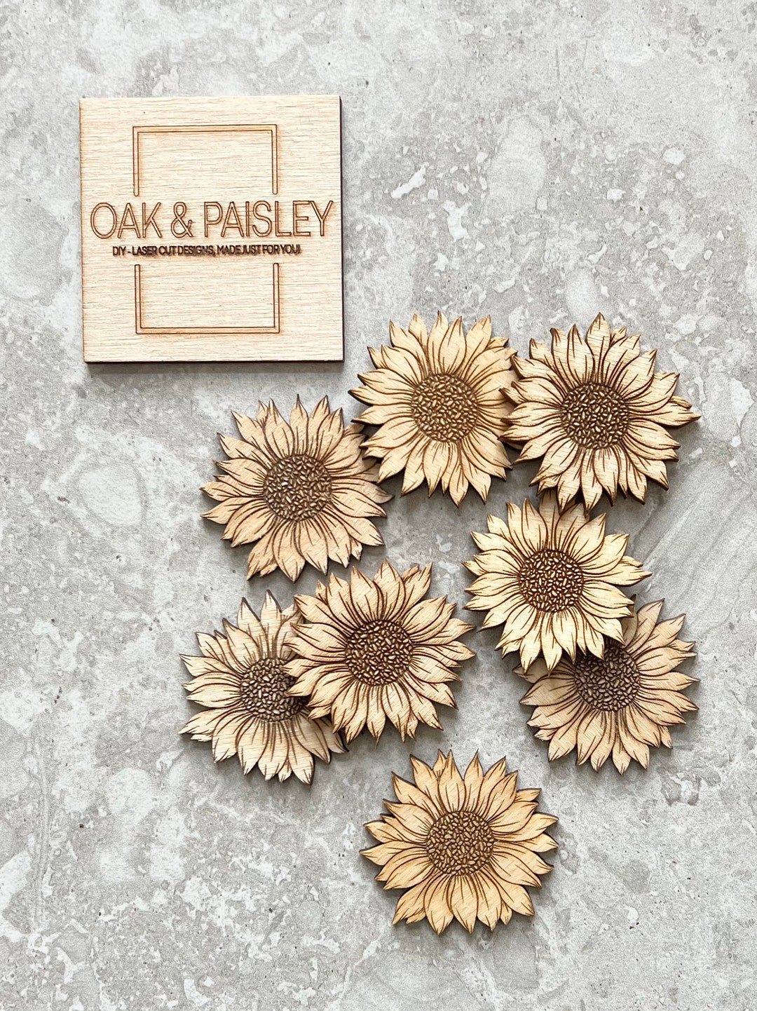 DIY SUNFLOWERS Sunflower Cutouts Blank Set Unfinished Etsy