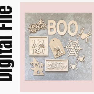 Ghost tiered tray svg file | Boo Decor SVG | Trick or Treat Bundle SVG | Halloween | October31 SVG | Cut Files | Halloween tiered tray svg