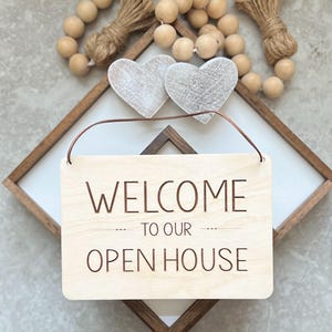 Welcome To Our Open House Sign | Sign for Realtor | Realtor Sign | Open House Shoe Covers Sign | Open House Sign | Real Estate Items