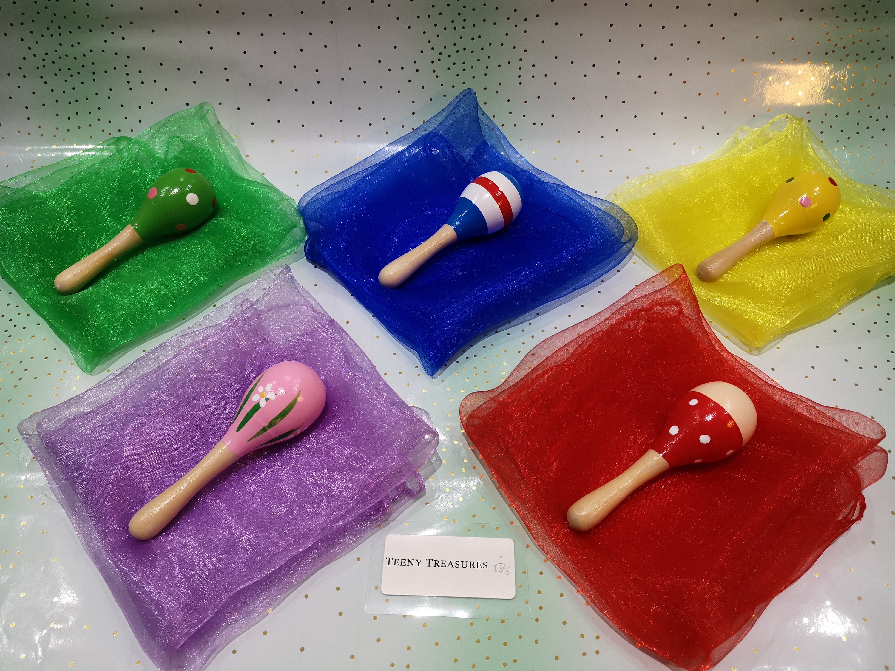 Wooden Maraca and Scarf Set Wood Rattle. Baby Maracas Toys Etsy UK