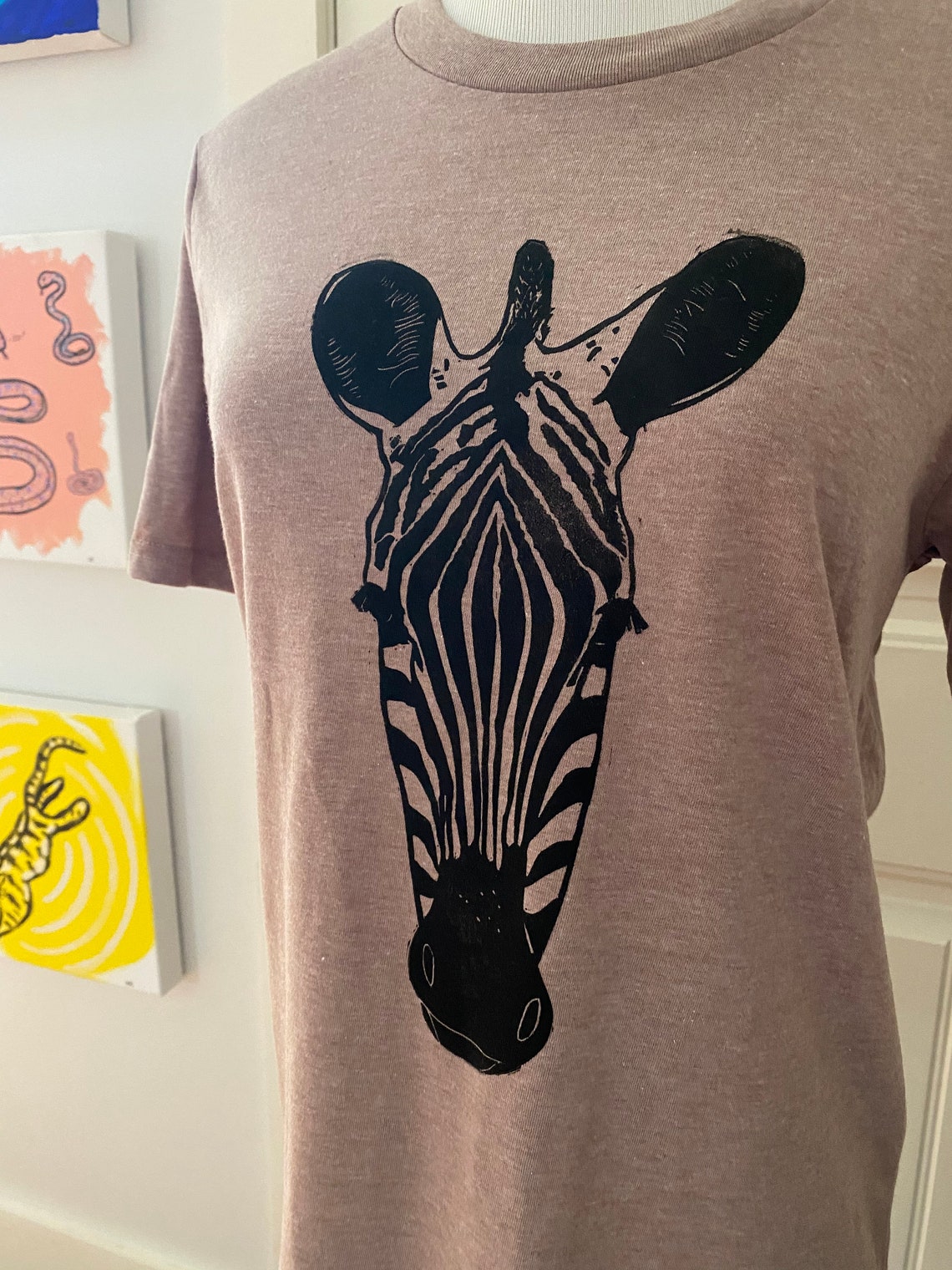Unisex Zebra Print TShirt Animal Tees Zebra Shirts Etsy