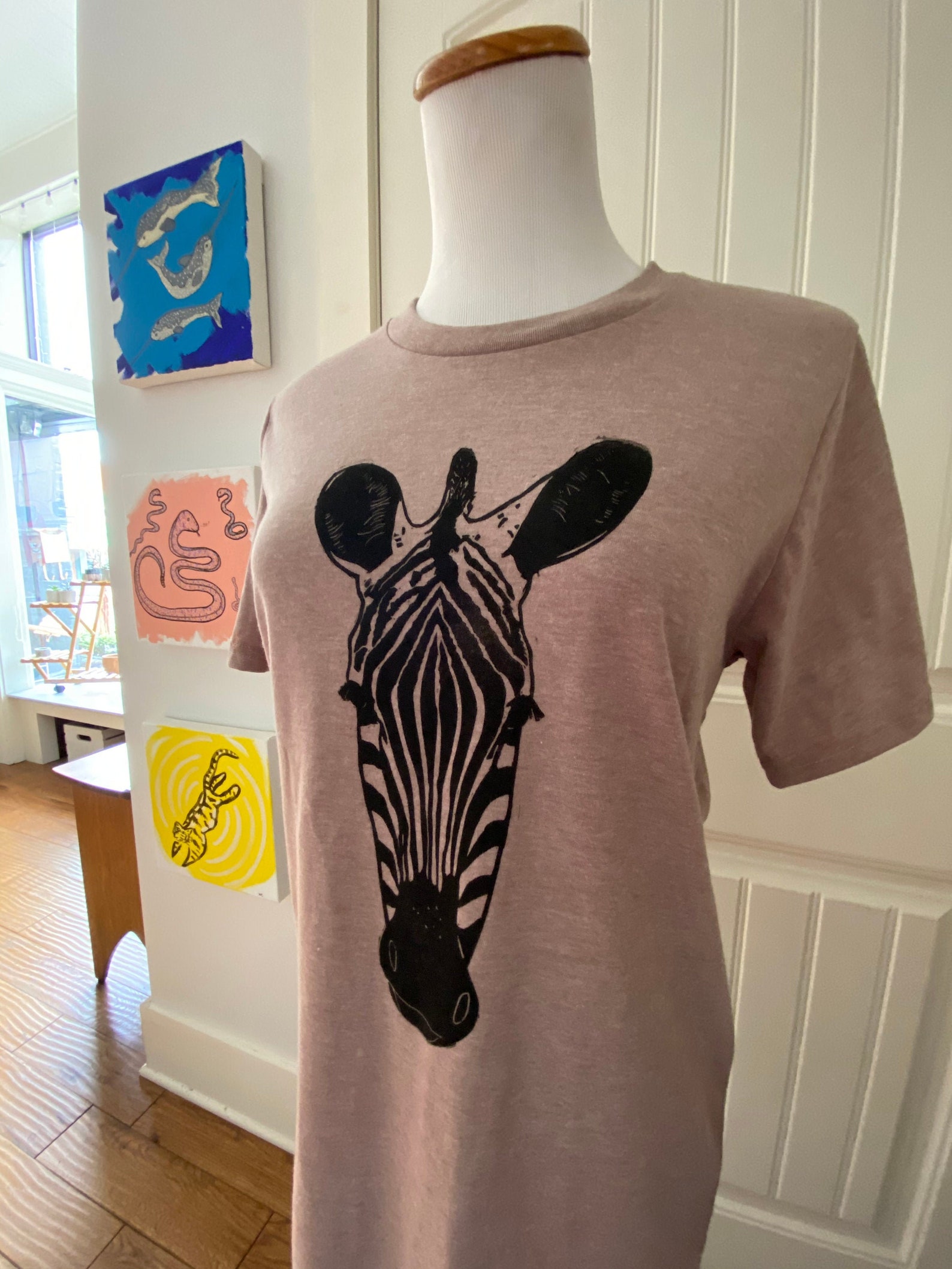 Unisex Zebra Print TShirt Animal Tees Zebra Shirts Etsy