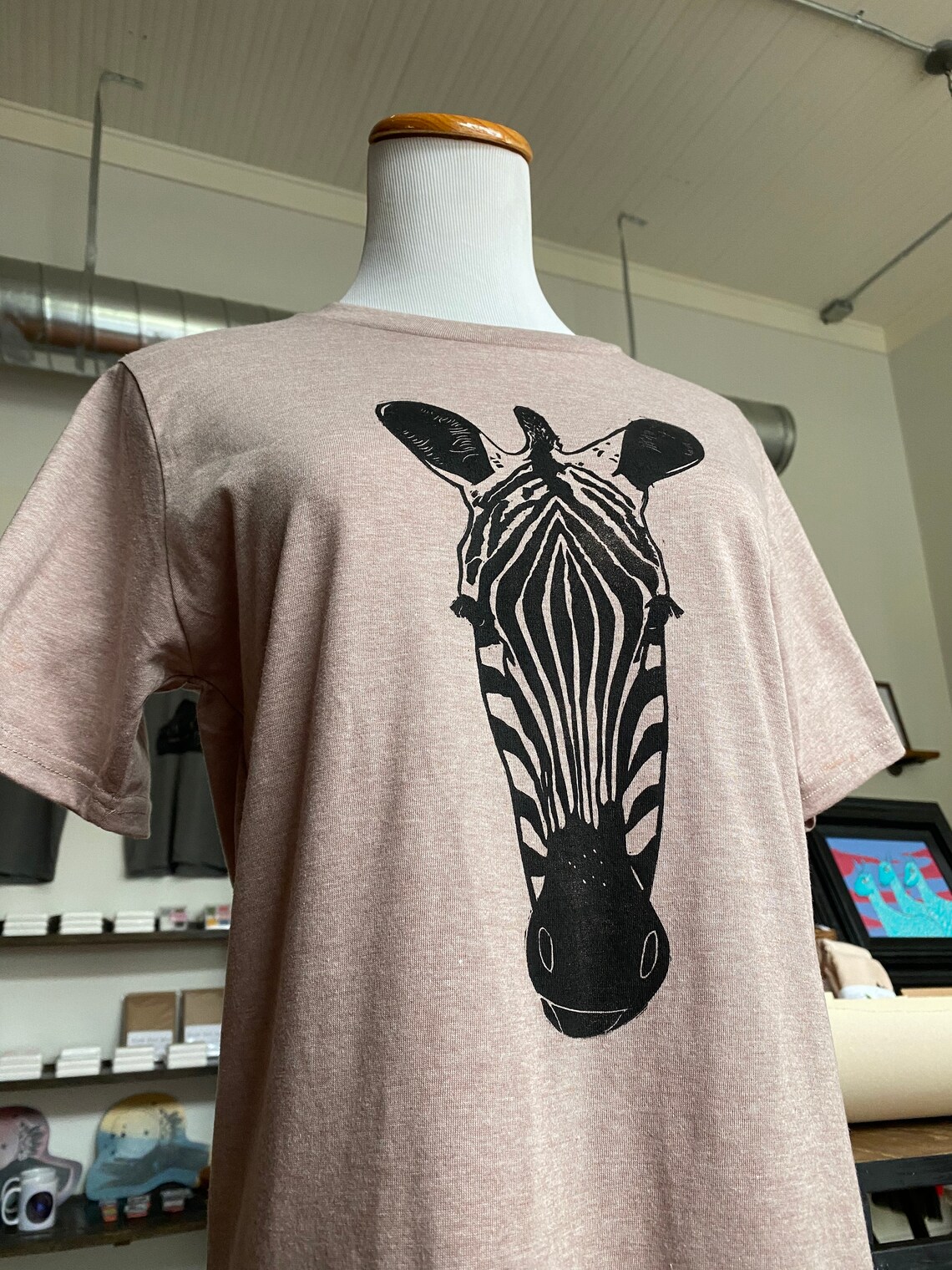 Unisex Zebra Print TShirt Animal Tees Zebra Shirts Etsy