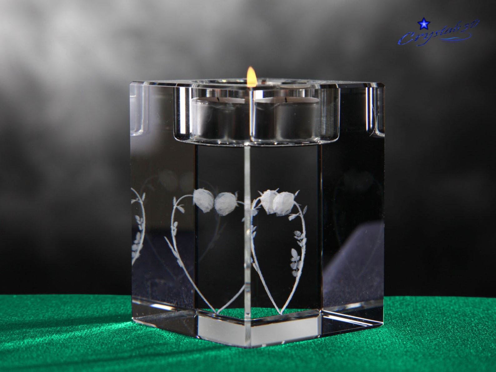 Crystal Candle Holder, Crystal Candleholder, Personalized Gift