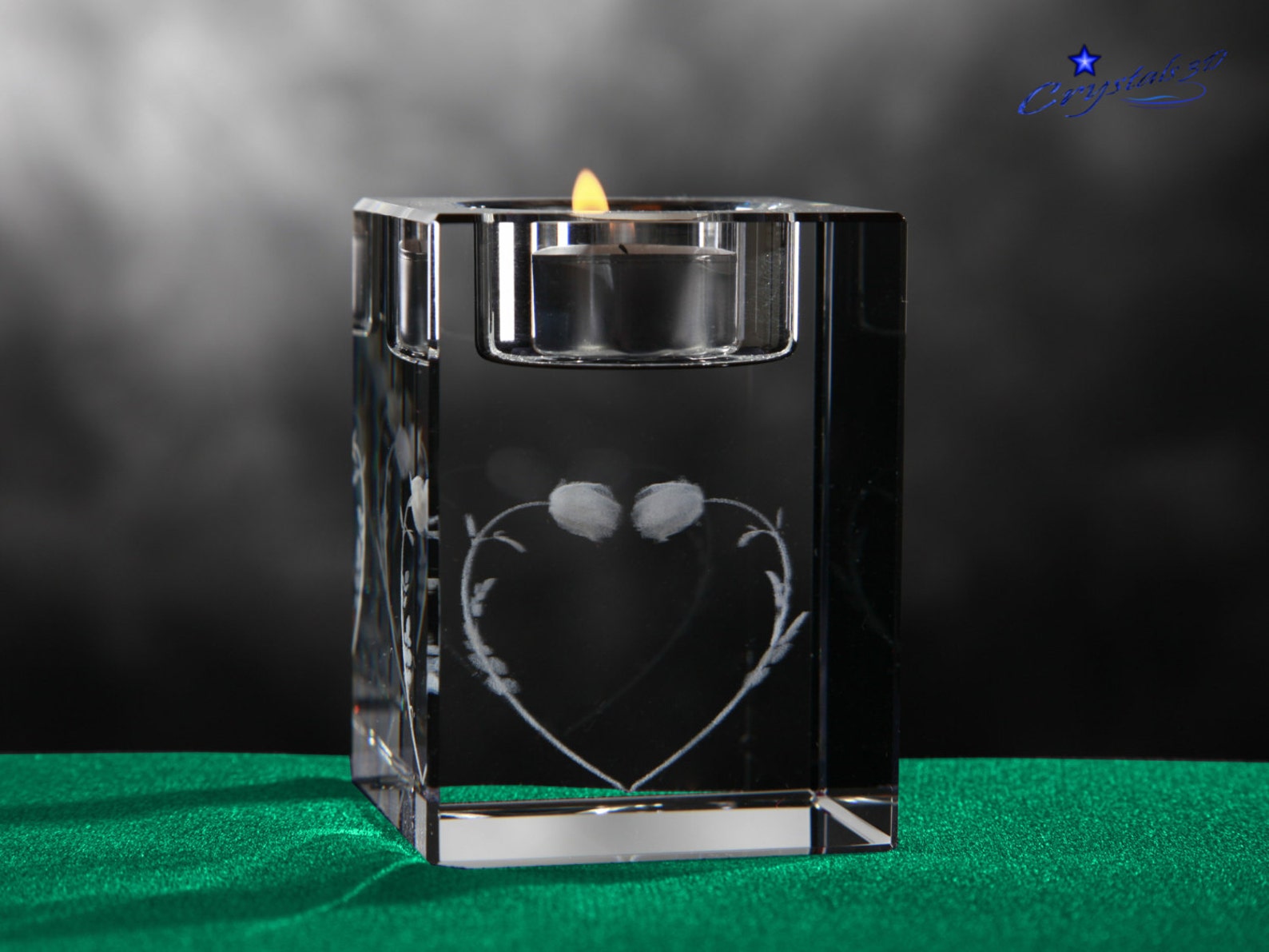 Crystal Candle Holder, Crystal Candleholder, Personalized Gift