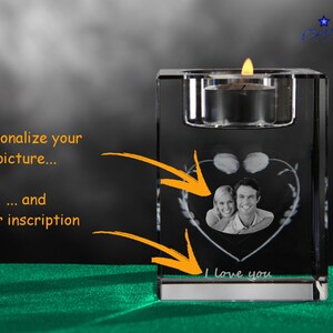 Crystal Candle Holder, Crystal Candleholder, Personalized Gift