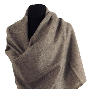 Cashmere Shawl 6 COLS woven in NEUTRAL TONES pure cashmere by Vishana