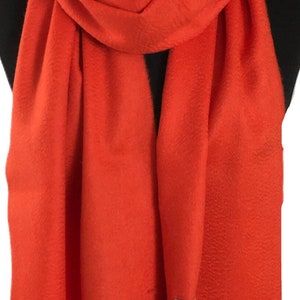 Cashmere Scarves 5 plain colours in Dark Taupe; Natural, Dark Grey, Khaki & Red - Made in Scotland