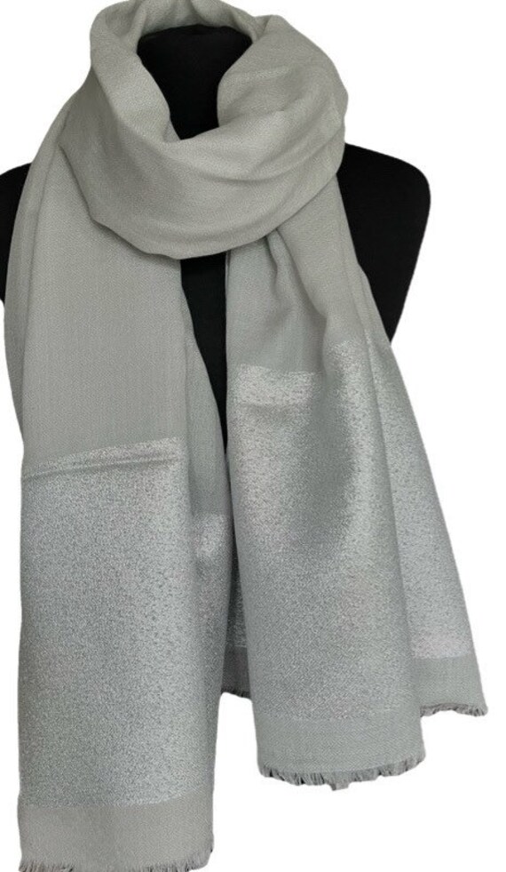 Silver cashmere wrap cheap