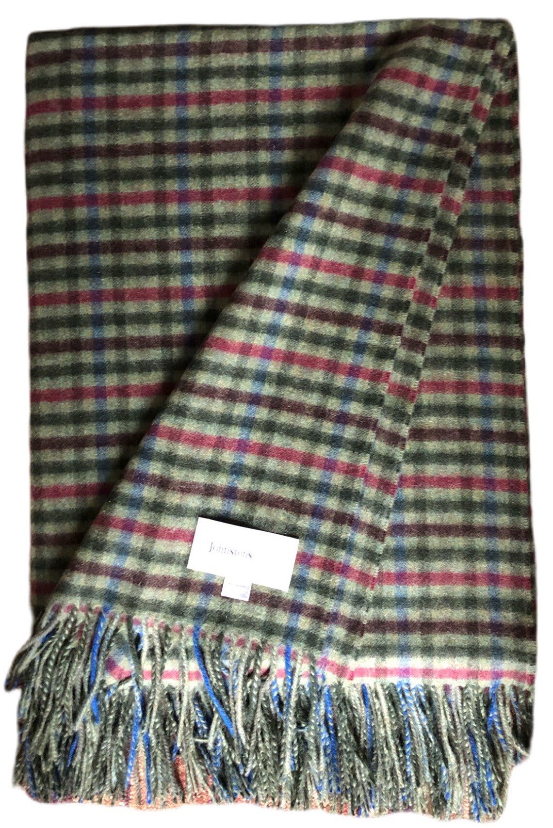 Cashmere Heritage Throw Small Green Check tejida en Escocia Etsy