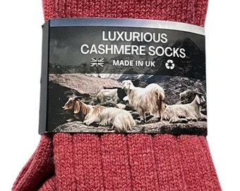 Womens 2 Ply Cashmere Sock knitted in the UK