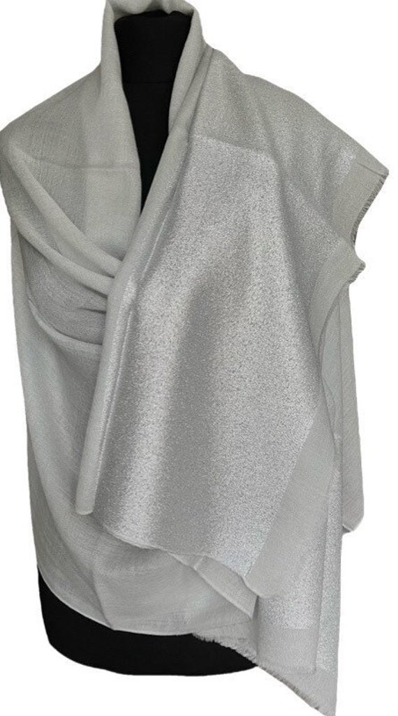 Buy Authentic Silver Grey Cashmere Scarf