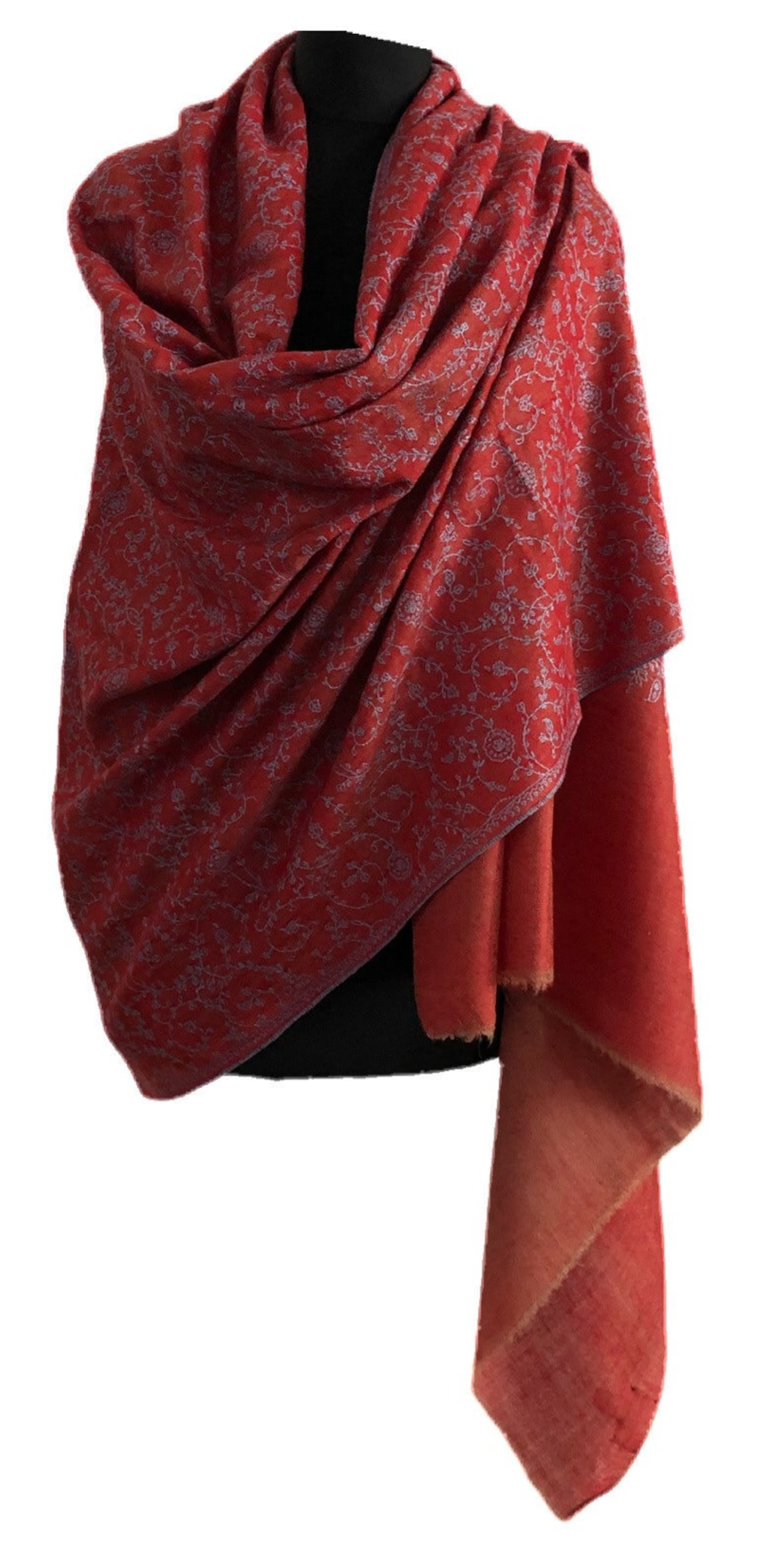 Hand Embroidered Authentic Pashmina Cashmere Shawl by Vishana Etsy