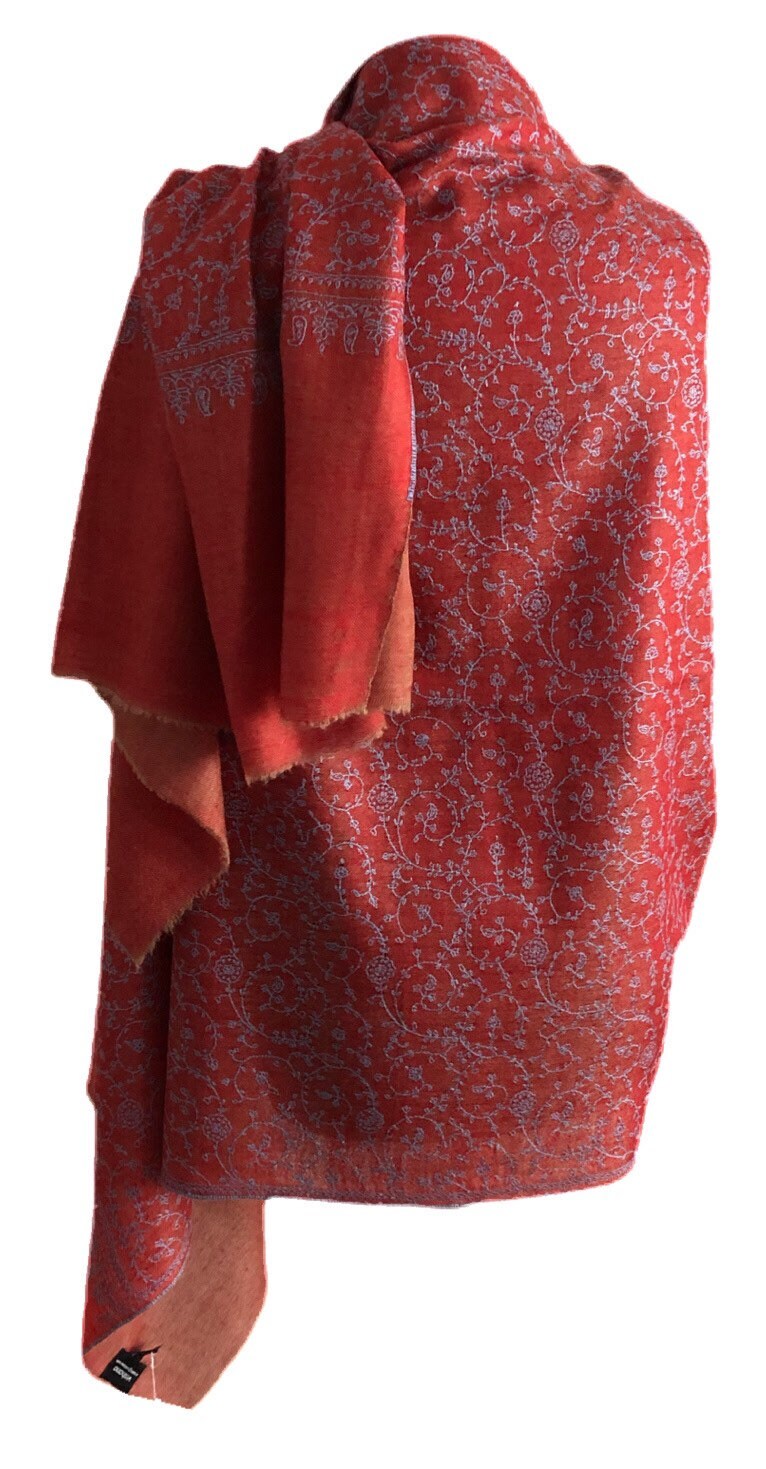 Hand Embroidered Authentic Pashmina Cashmere Shawl by Vishana Etsy