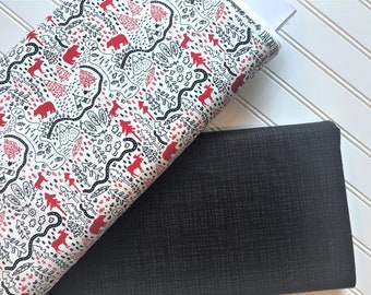 Wild-At-Heart-Cream-Bears-Moose-Tracks-Map-Tee-Pees-Fish-Forest-Riley-Blake-Designs-Cotton-Quilting-Fat-Quarters-Fabric-By-The-Yard-Bundles
