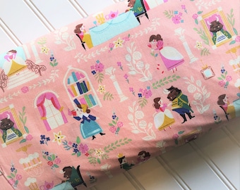 Beauty and the Beast-Folktale-Princess-Countryside-Pink-Jill Howart-Riley Blake Designs -Designs-Cotton-Quilting-Fat-Quarter-Fabric-By-Yard