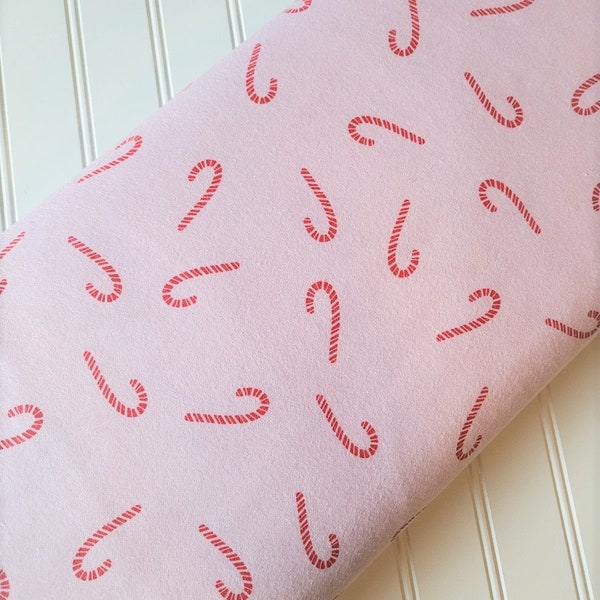 Candy-Cane-Lane-Pink-Red-White-Christmas-Holiday-Riley-Blake-Designs-Cotton-Flannel-Quilting-Fat-Quarters-Fabric-By-The-Yard