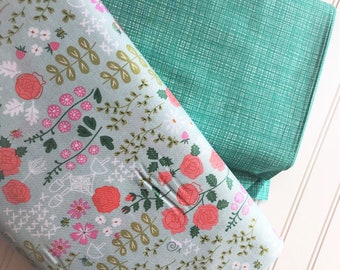 New-Dawn-Citrus-Mint-Rose-Garden-Woodland-Forest-Flowers-Meadow-Riley-Blake-Designs-Cotton-Quilting-Fat-Quarters-Fabric-By-The-Yard-Bundles