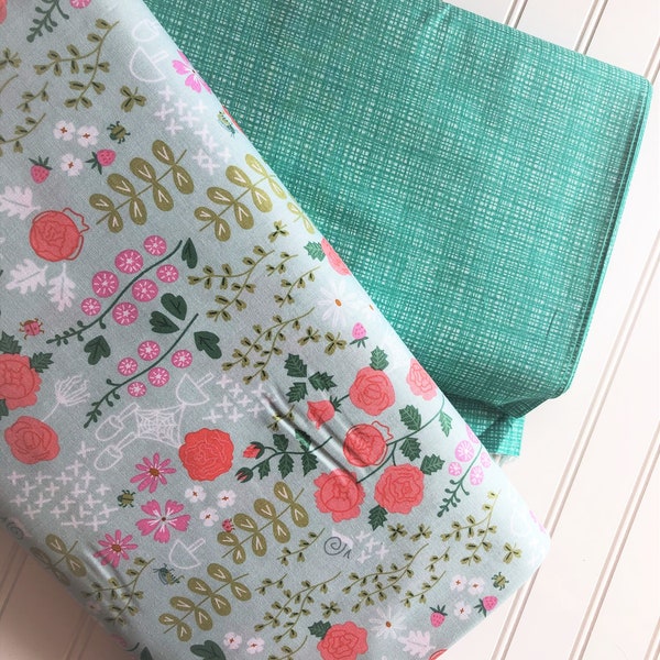 New-Dawn-Citrus-Mint-Rose-Garden-Woodland-Forest-Flowers-Meadow-Riley-Blake-Designs-Cotton-Quilting-Fat-Quarters-Fabric-By-The-Yard-Bundles