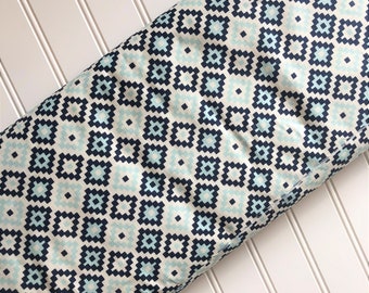 Woodland Springs, Gods Eye, azul marino, crema, novedad de verano, diseño estadounidense de Riley Blake, tela de algodón para acolchado, cuartos de grasa, por yarda