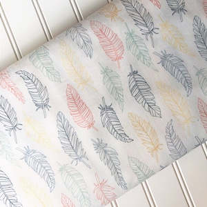 Dream-Weaver-Cream-Feathers-Summer-Novelty-Red-White-Blue-America-Riley-Blake-Designs-Cotton-Quilting-Fat-Quarters-Fabric-By-The-Yard