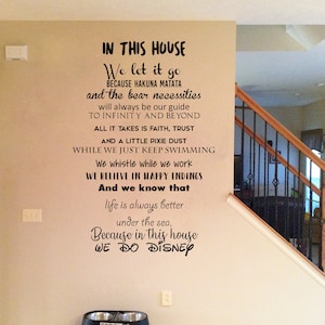 In This House We Do Wall Decal Sticker, Home & Living, Wall Decal,  Decal Sticker, Family Wall Art, Living Room Wall Decor