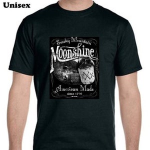 Smoky Mountain Moonshine American Made Since 1776 T-Shirt, Moonshine Tee Shirt, Cool Tee Shirt, Gifts For Christmas