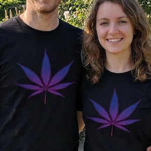 Neon Pot Leaf T-Shirt, Gifts For Stoners