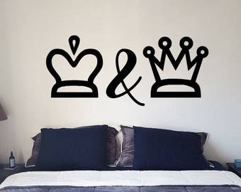 Home Decor Items Chess Set Pieces King Queen Knight Vinyl Wall Art