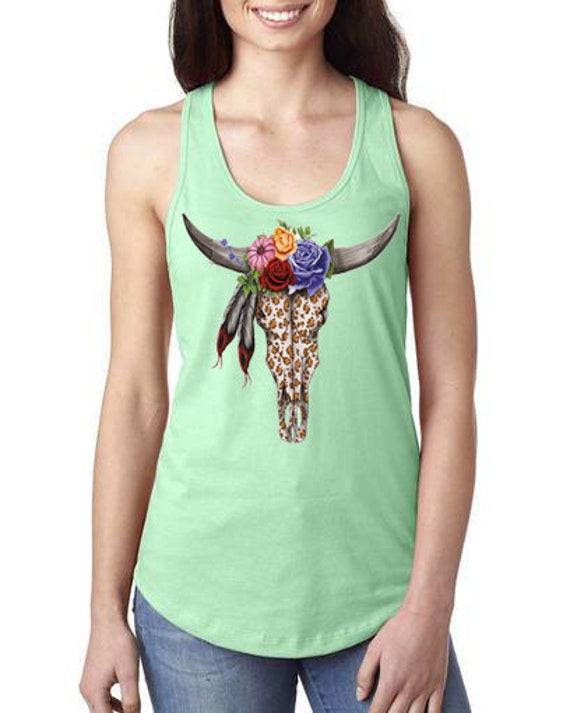 cow skull tank top