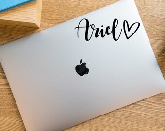 Custom Name Vinyl Laptop Decal Sticker, Laptop Sticker, Vinyl Laptop Decor