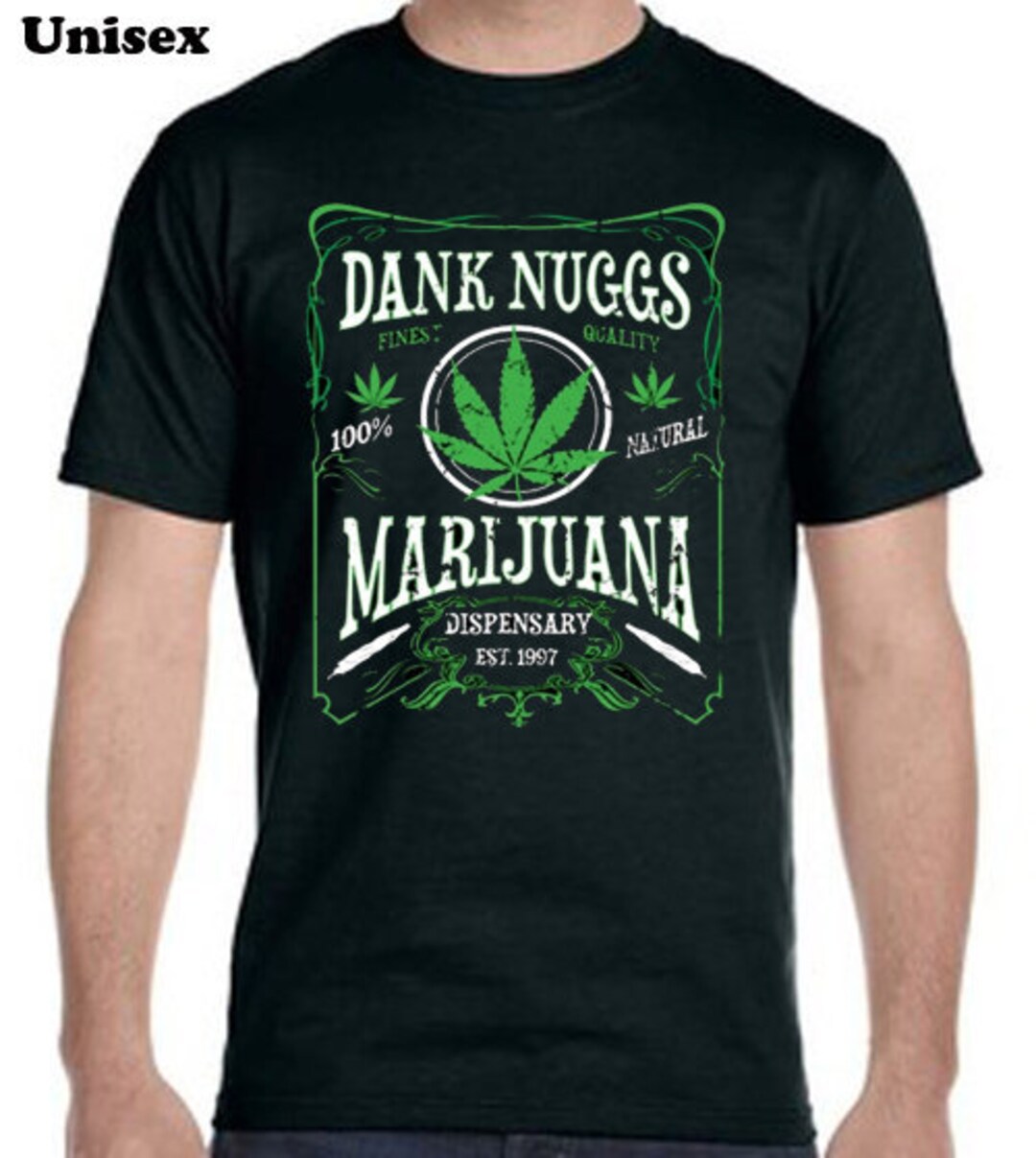 トップス THE ELEPHANT CANNABIS HIGH SCHOOL TEE Dank Nuggs Marijuana Weed T-shirt, Funny Tee Shirt, Custom