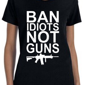 Ban Idiots Not Guns Pro Gun Mens T-shirt main image 1
