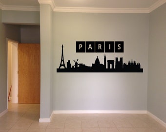 Paris Theme Vinyl wall decal sticker Wall Sticker Wall Decal, Inspirational Wall Decoration decor for living room