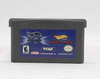 Hot Wheels X Velocity + World Race GBA Nintendo Game Boy Gameboy Advance Cartucho auténtico solamente Probado y funcionando