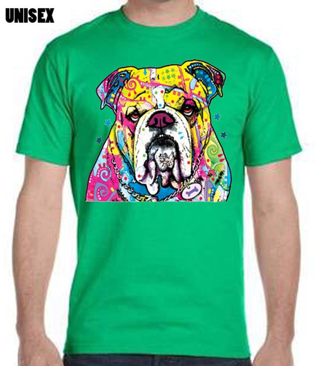 Bulldog Neon Teeshirt, Neon Tee Shirt, Cool Tee Shirts, Custom Graphic