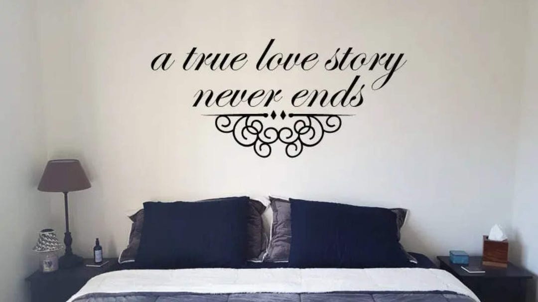 A True Love Story Never Ends Vinyl Wall Decal Sticker - Etsy