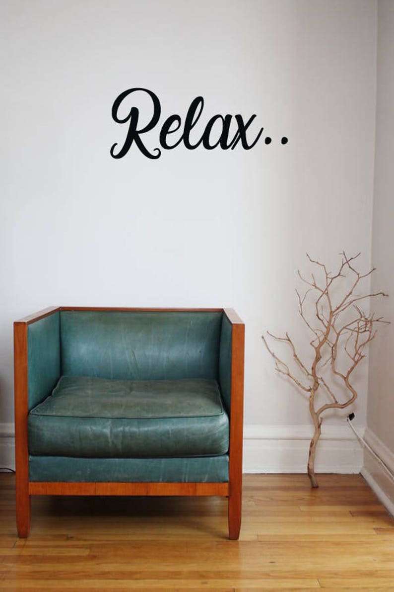 Relax Vinyl Wall Decal Sticker Vinyl Wall Art Relax Vinyl Etsy