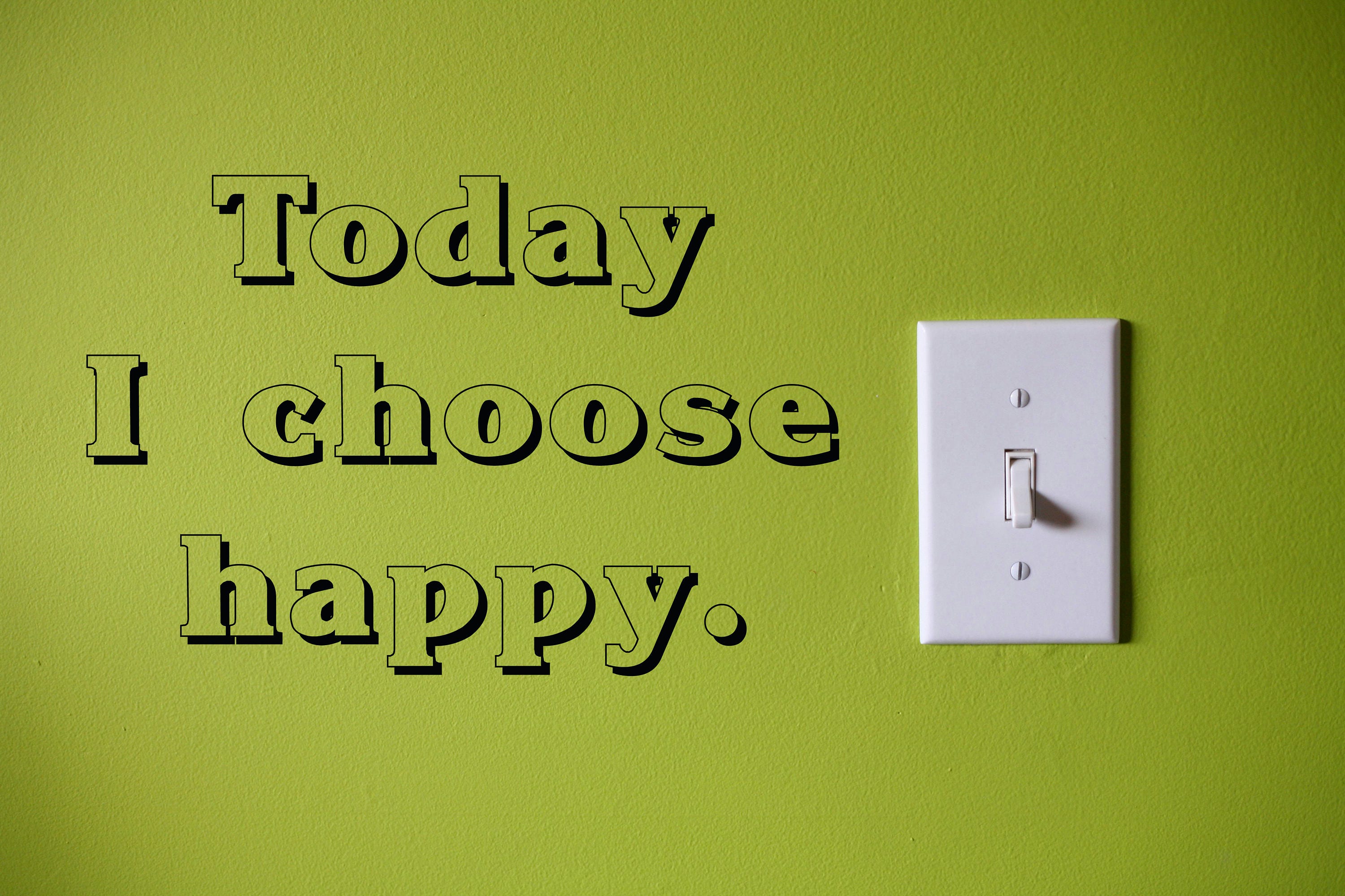 Today I Choose Happy Vinyl Wall Decal Sticker Vinyl Wall Etsy