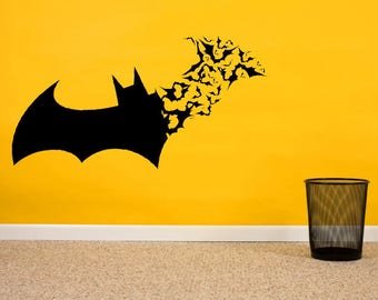 Bat Flying Bats Vinyl wall decal sticker, Super Hero, Vinyl Wall Decal Decor, Bat Wall Art, Bat Wall Sticker