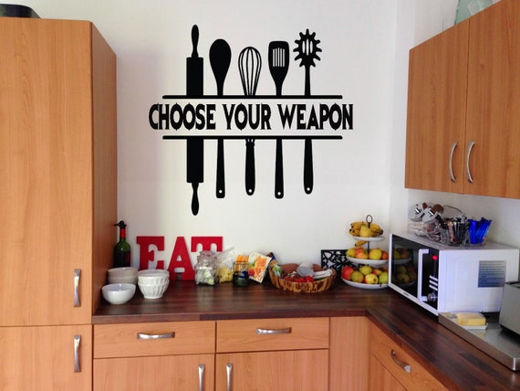 Large Vinyl Wall Decal Kitchen Thai Food Fast Food Funny Decor Stickers Mural (g6432) Black Kitchen Rules Vinyl Wall Decal Sticker, Home \u0026 Living, Vinyl Wall Decal  Decor, Wall Art Stickers, Kitchen Wall Decor, Kitchen Wall Art