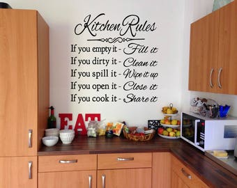 Details about / Wall art stickers for kitchen Home decor quality vinyl GRAPHICS quotes UK