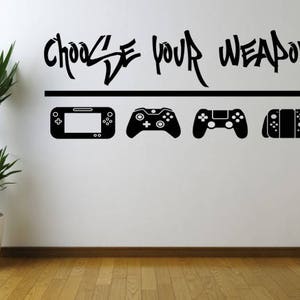 Video Game Decor Gamer room wall decor Game Bedroom Controller gamer gifts  Gamer Kids Game Vinyl Wall Art Decals Stickers 4020ER