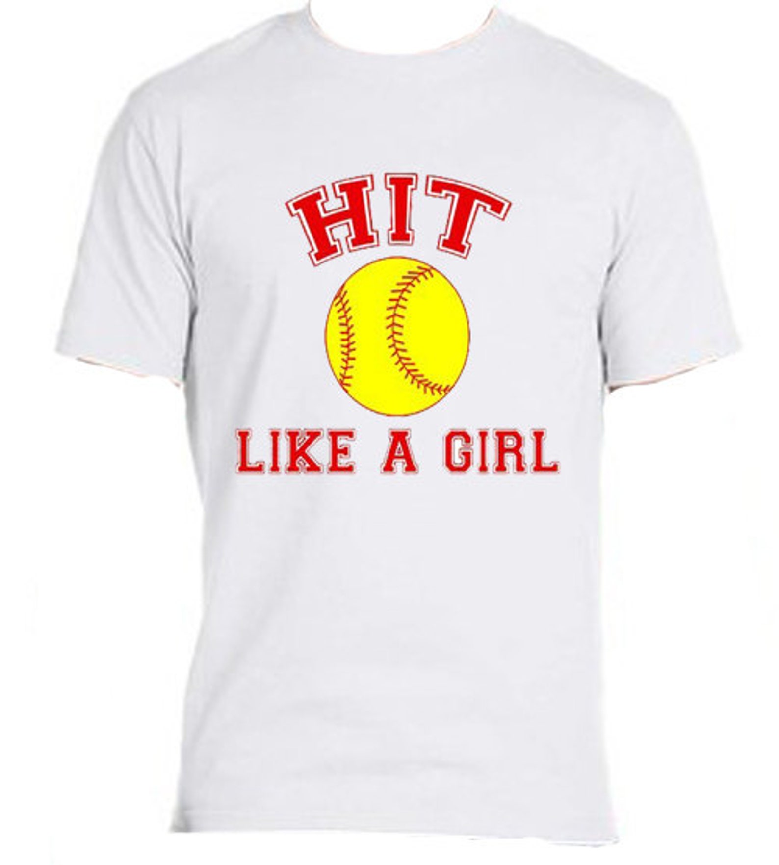 Hit Like a Girl Softball Teeshirt Softball Tee Shirt Hit Etsy