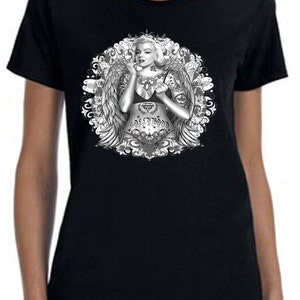 Tattooed Marilyn Monroe Tee-Shirt, Cool Tee Shirts, Custom Tee Shirts, Tattooed T-Shirts, Unisex Shirts, T-Shirt image 2