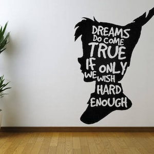 Dreams Do Come True  Vinyl wall decal sticker,  Wall Art, Wall Art Sticker,  Decor, Kids Room Decor,  Art